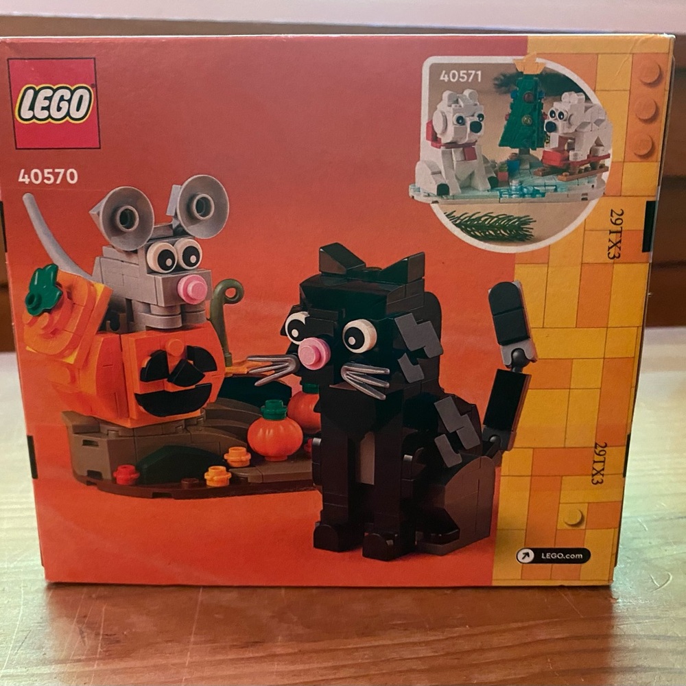 LEGO Halloween Cat and Mouse Set - Black, Orange, Gray